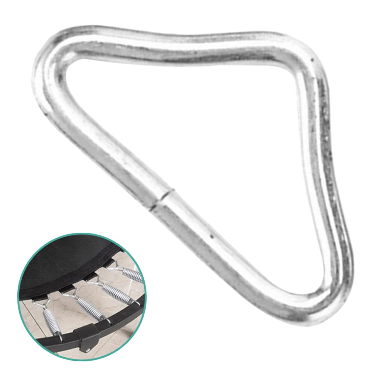 Gogogmee 36Pcs Triangle Trampoline Parts Replaceable Metal Buckles for Plaything Sturdy and Spring Hooks for Jumping Experience