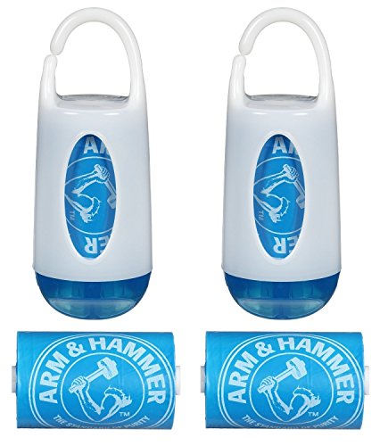 Munchkin Arm & Hammer Diaper Bag Dispenser and Bags, 2 Count, Blue Munchkin Arm & Hammer Diaper Bag Dispenser and Bags, 2 Count, Blue