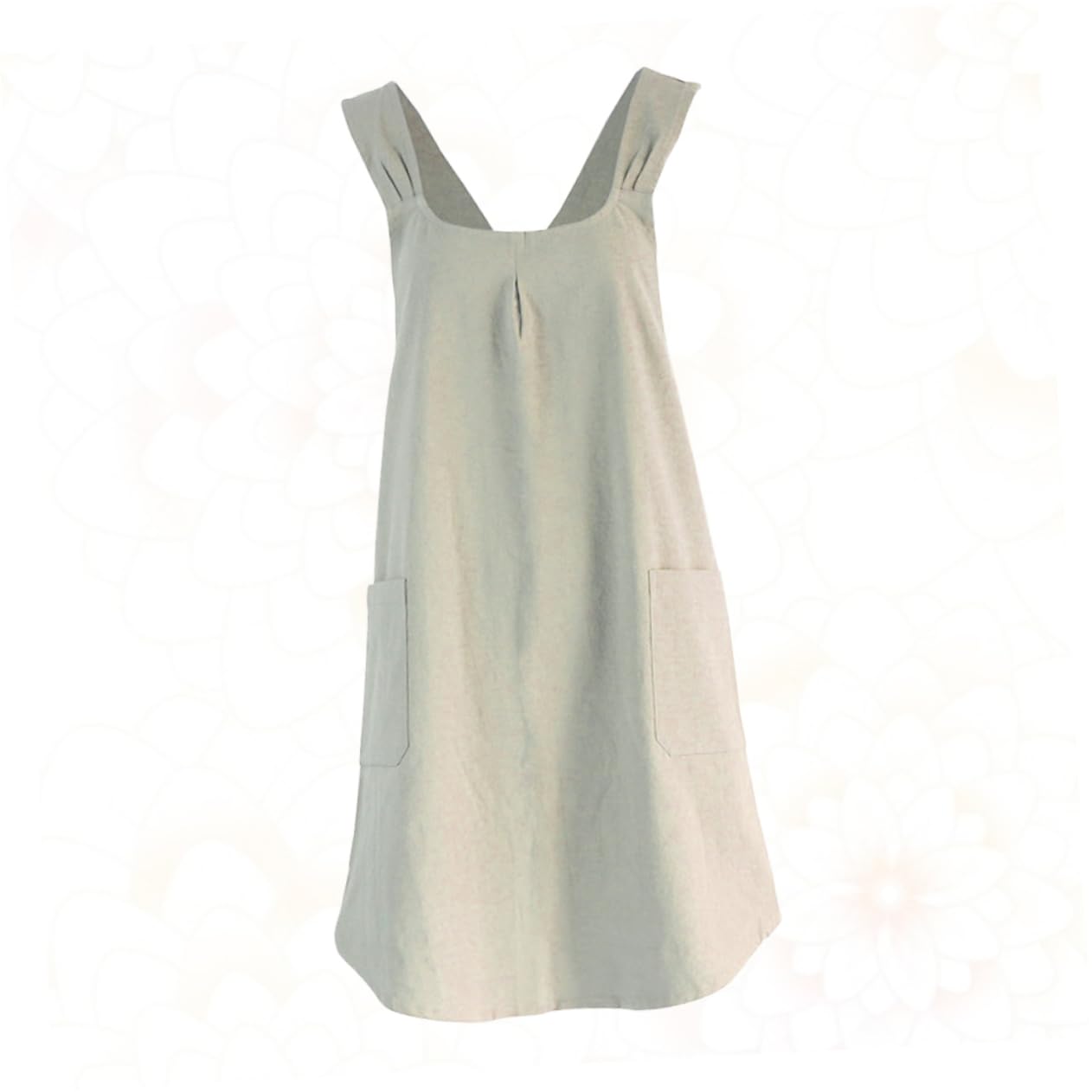 HOLIDYOYO Cooking Apron Welder Apron Korean Style Apron Back Apron Cotton Bib Apron with Pockets Sleeveless Apron Restaurant Chef Apron Shop Apron Work Apron Grill Apron Serving Apron Khaki