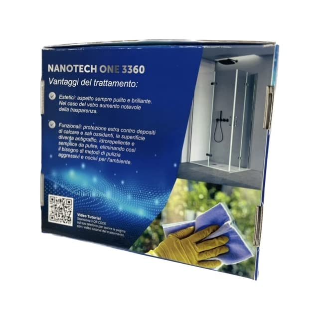 Clean Technology Nanotech One 3360 (125 ml) - Trattamento anticalcare permanente per box doccia (1)