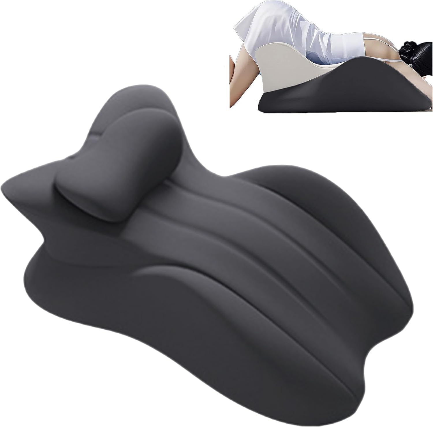 JOYO Butt Cushion for Couples, Couples Pillow for Intimacy, Pillows Memory Foam, Butt Cushion for Couple Pregnancy Pillow Cushions for Bed, Provides Intimacy Support (Dark Grey)
