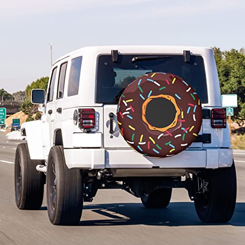Image of Donut Spare Tire Cover Dust-Proof Wheel Tire Cover Fit Trailer, RV, SUV and Many Vehicle 14 Inch