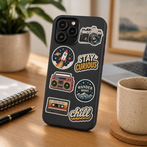 Image of Zesta Aesthetic Stickers for Laptop /Waterproof Anime Decal for Books /Vinyl Sticker for Fridge /Easy to Use Korean Car Sticker Kawaii Cute Stickers (Vintage)