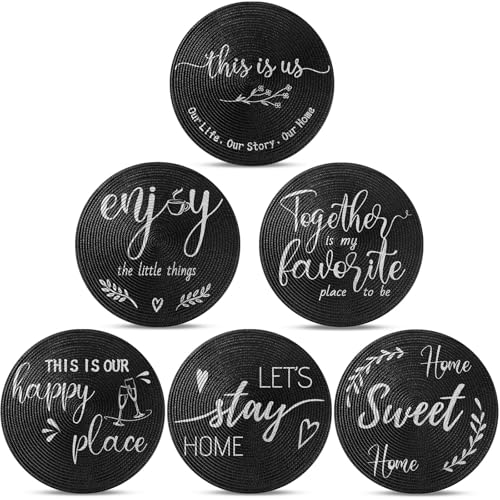 Sets de table ronds tressés lot de 6 cadeau idéal pour pendaison de crémaillère