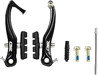 Vista 13 de CNC Set de Frenos V-Brake, Frenos V-Brake de Palanca Lineal para Bicicleta para Rueda Delantera/Trasera, Brazo Largo 110mm, Negro