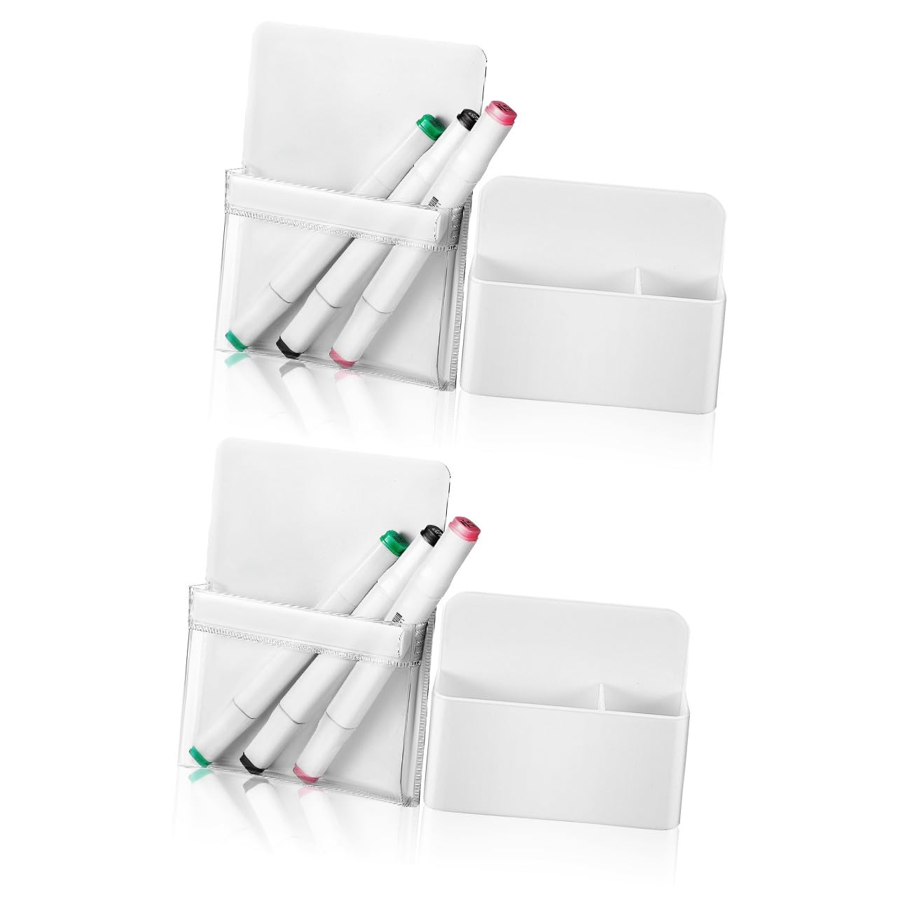 SHINEOFI 4piezas Organizador Magnético De Bolígrafo Para y Soporte Para Marcadores Utensilios Escolares y Capacidad y De Usar