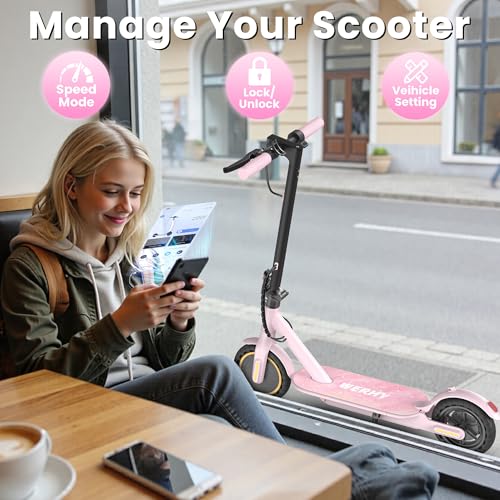 Image of WERHY Foldable Kids Electric Scooter, 350W Motor, Max 12 /16Miles Long Range, 19 MPH Max Speed, 8.5 inch Solid Tire, Lightweight Foldable E-Scooter with Dual Braking, Digital Display, Cruise Control