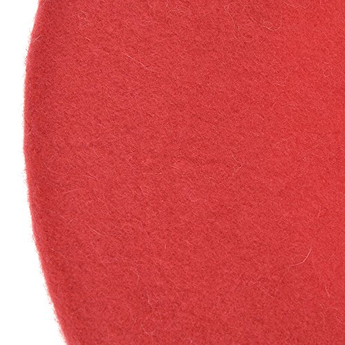 زيد ال واي سي قبعة بيريه صوفية كلاسيكية بلون سادة فرنسي للنساء، احمر