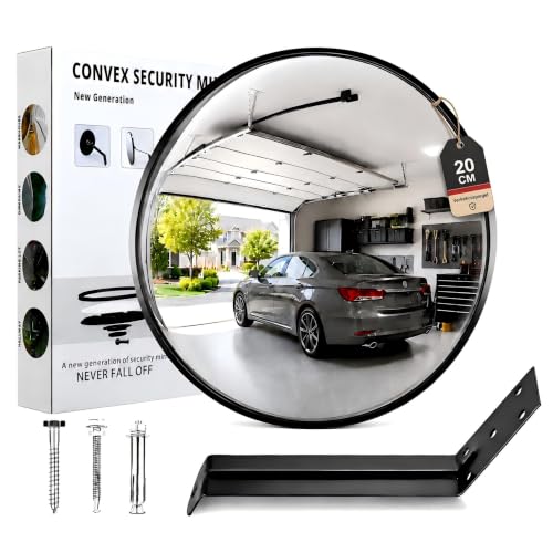 moveland Miroir Garage 20 cm en acrylique, support métal, 3 jeux de vis