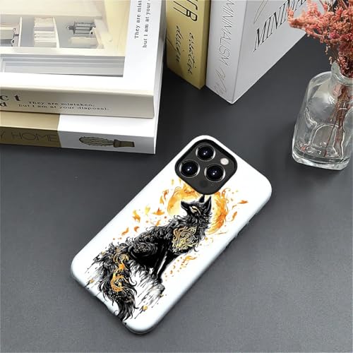 Coque antichoc iPhone 16 Pro Max loup noir pour le quotidien urbain - 7