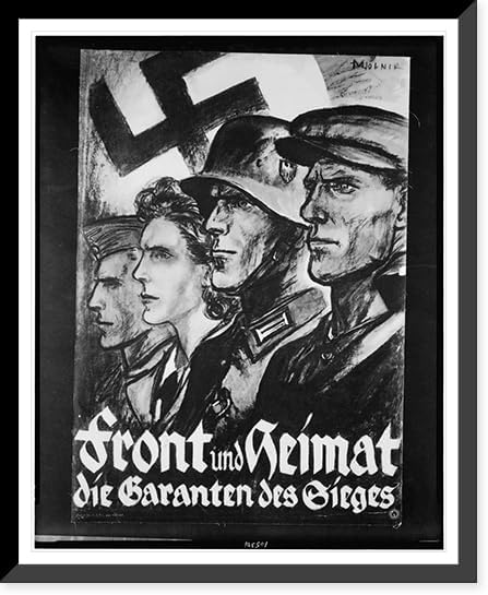 Historic Framed Print, Front und heimat, die garanten des sieges.Mjölnir., 17-78" x 21-78"