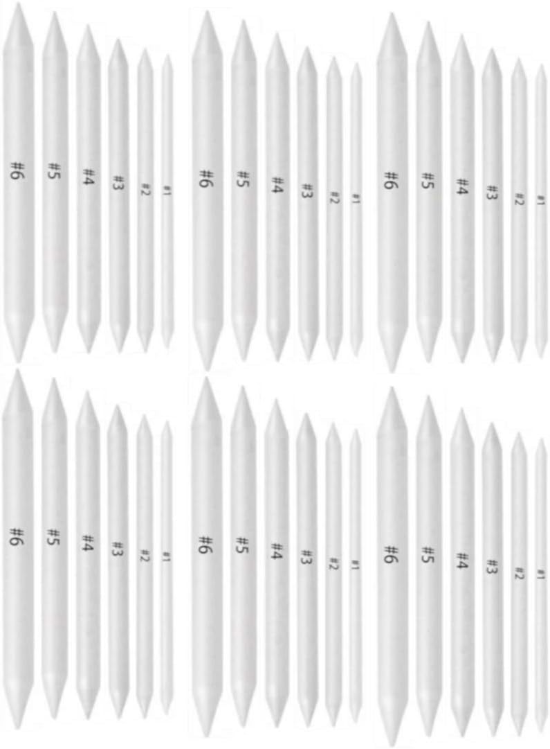 36 Pieces Artist paper Blending Stump and Tortillion Art Blenders 6 sizes for Student Sketch Drawing