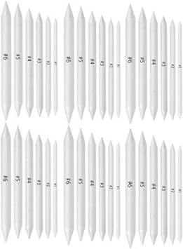 36 Pieces Artist paper Blending Stump and Tortillion Art Blenders 6 sizes for Student Sketch Drawing