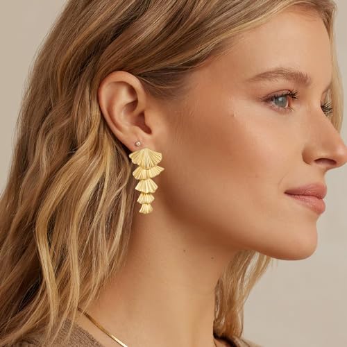 Gold/Silver Shell Dangle Earrings for Women Seashell Drop Dangle Earrings Ocean Beach Earrings Summer Jewelry4