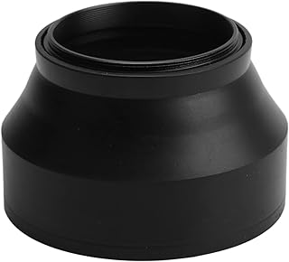 Kafuty-1 Camera Lens Hood Rubber(Collapsible) + Metal Sun Shade/Shield Protector Cover, Reduces Lens Flare and Glare - Blocks Excess Sunlight for Enhanced Photography (52mm)