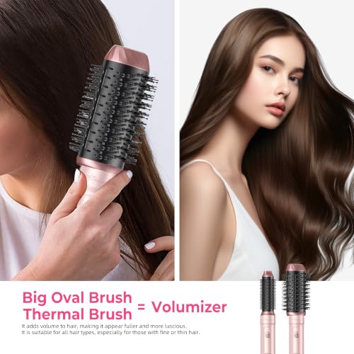Image of Atopskins 6 in 1 Hair Dryer Brush Set, Hot Air Styler Blowout Brush
