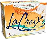 LaCroix Sparkling Water, Apricot 12oz Cans, 12 Pack, Naturally Essenced, 0 Calories, 0 Sweeteners, 0 Sodium