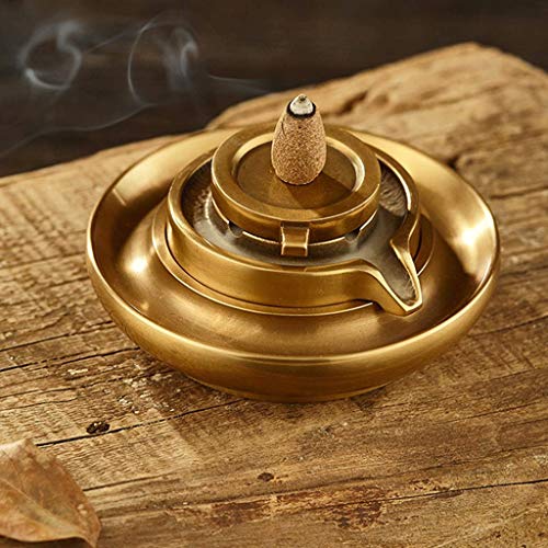 Brûleur d'encens ornements dorés, harmonie et sérénité pour votre foyer