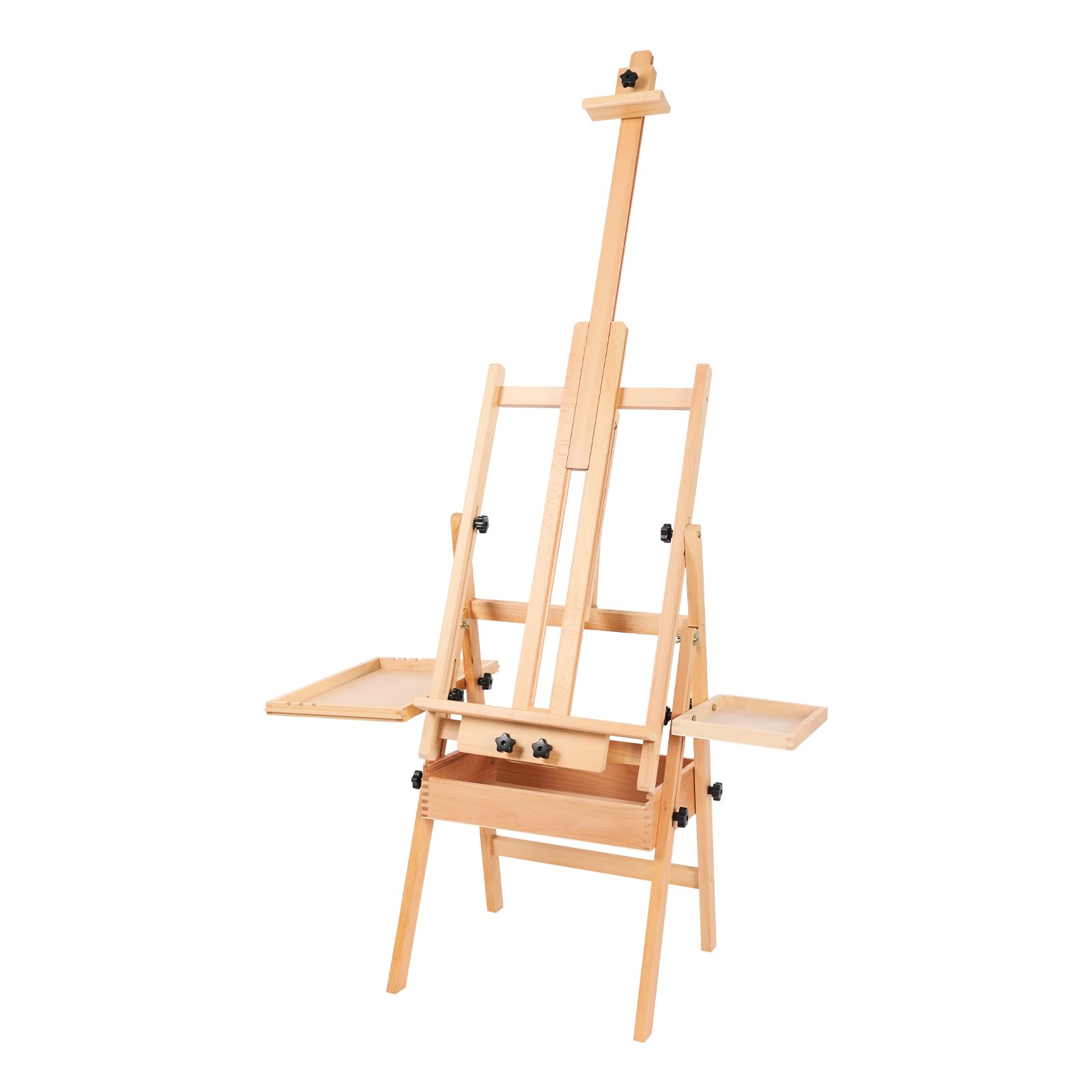 Staffelei Holz groß 91cm - Leinwand Ständer Hochzeit Staffeleien Feldstaffelei höhenverstellbar Holzstaffelei für Kinder und Erwachsene Kiefernholz