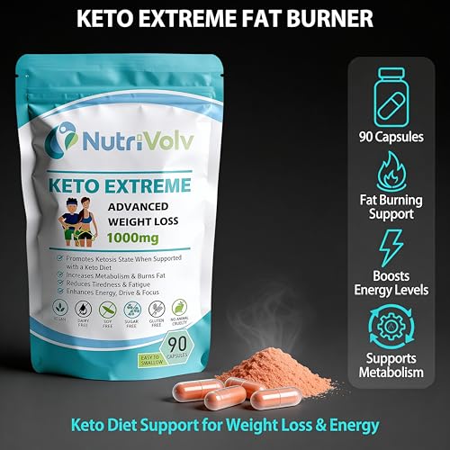 Keto Extreme Fat Burner Keto Diet, Weight Loss, Boost Energy Level & Metabolism - 90 Capsules - Image 2