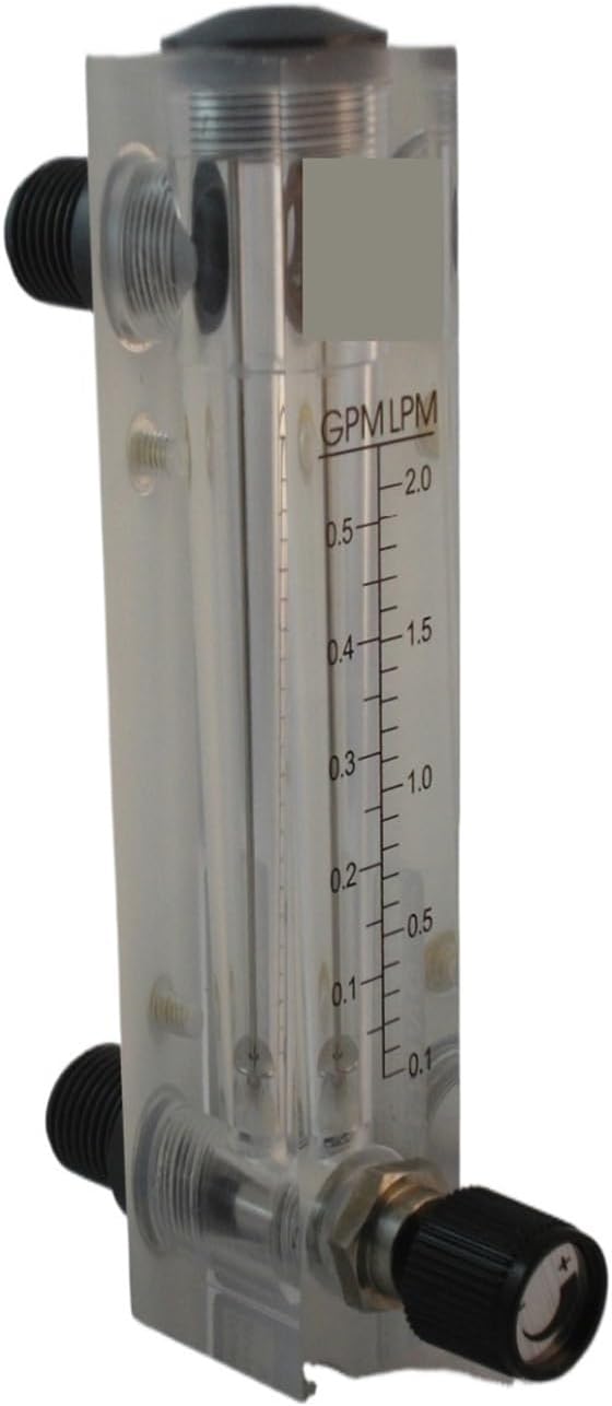 1pcs LZM-25 Adjustable Panel Type Acrylic flowmeter(Flow Meter) for liquid/water/H2O Male 1"BSPT or NPT(10-40GPM 40-150LPM)