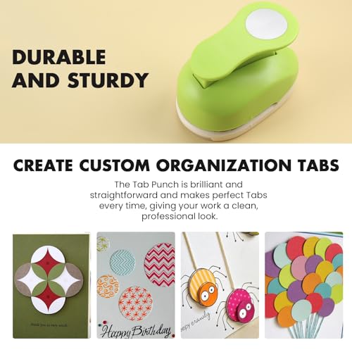 HAUSTGO 5/8 Inch Circle Punch, Lever Action, 16mm Hole Punch for Paper Crafts, Scrapbooking, Card Making, DIY Photo Albums, Gift Tags, Homemade Confetti