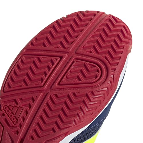 adidas Unisex Kinder Gamespec Kids Tennis Shoes, Dark Blue/Lucid Lemon/FTWR White, 37 1/3 EU