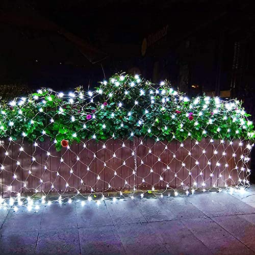 Image of LED Net Mesh String Lights, 9.8Ft X 6.6Ft, 192 LEDs, 8 Modes Diwali Decor with Diwali Lights for Home Decoration! LED Diwali Light, LED Lights for Home Decoration (3x2 Net White)