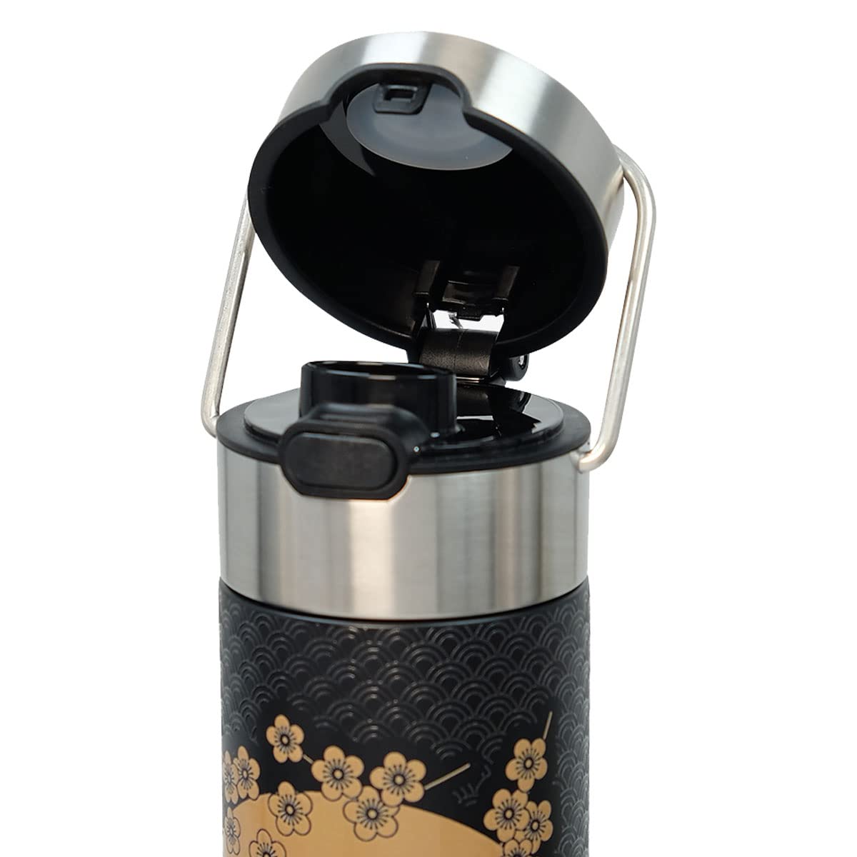 Eigenart LEEZA Komorebi doppelwandige Thermo- Trinkflasche aus Edelstahl mit Sportverschluss und Sieb, BPA frei, 500ml, 11019