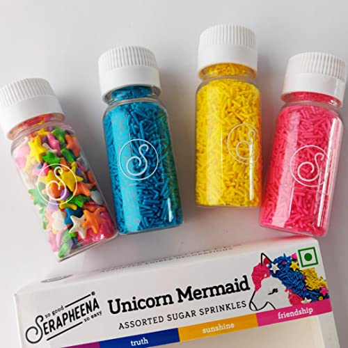 Image of Serapheena Sugar Sprinkles - Unicorn Mermaid, 100g | Cakes and Cupcakes Decoration Kit