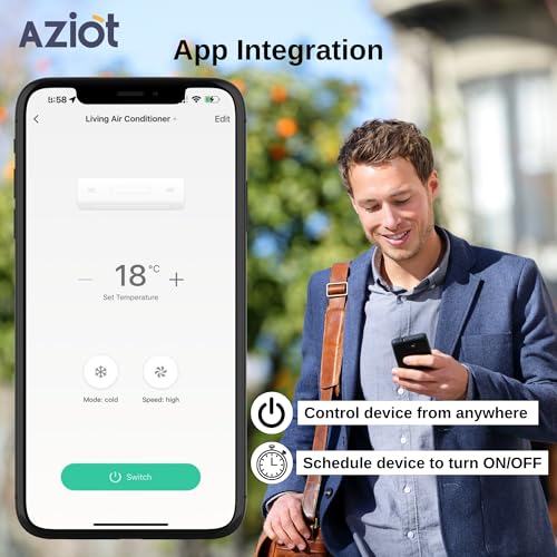 AZIOT IR Blaster | Universal Smart Remote for Air Conditioners, TVs, Set-Top Boxes, and All IR Devices | Compatible with Alexa & Google Home | All-in-One Infrared Remote for Smart Home 5 51lFpWoF4WL