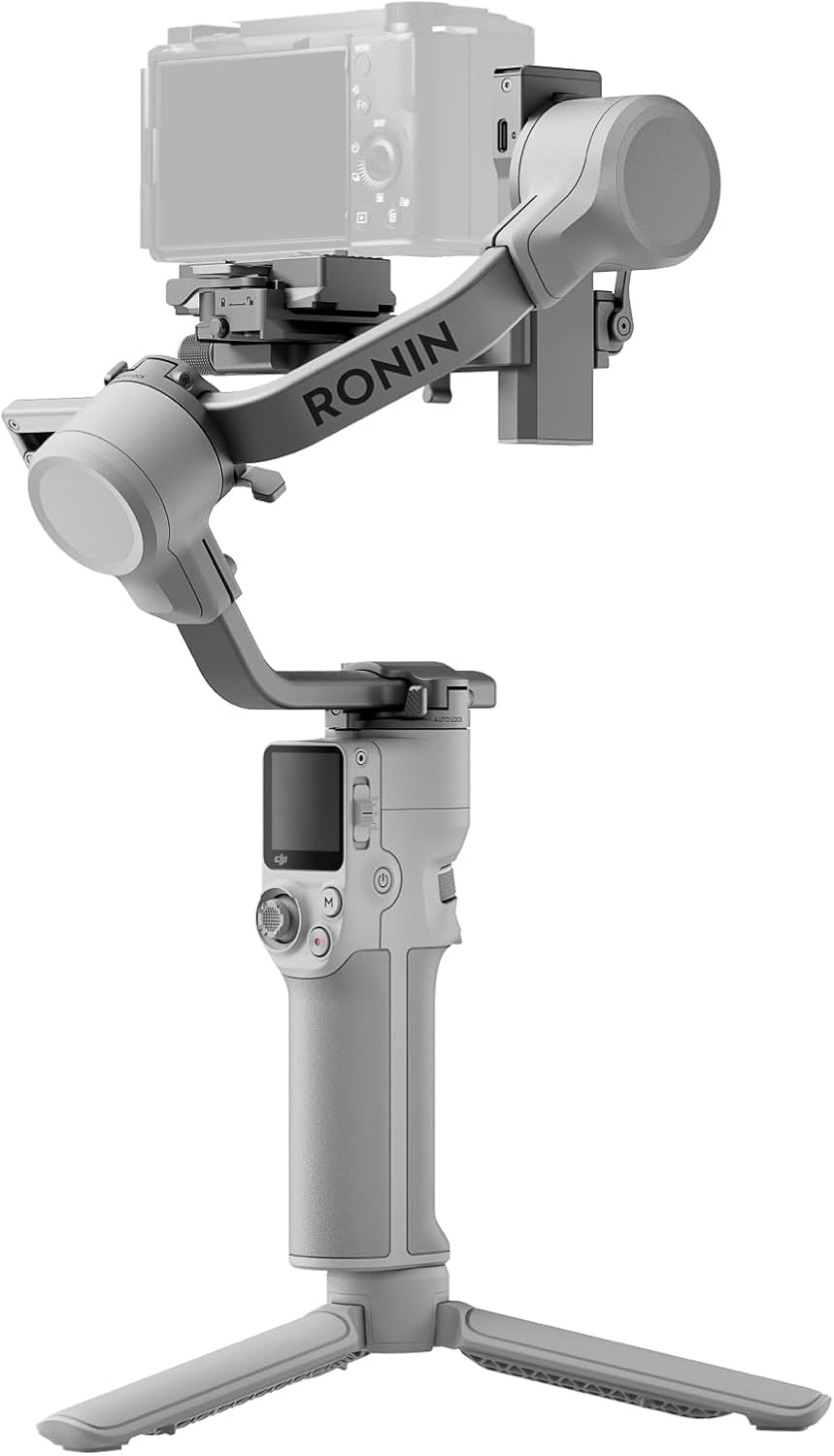 DJI RS 4 Mini, Gimbal Stabilizer for Cameras, Auto Axis Locks, Camera Gimbal, Native Vertical Shooting + Turnstile Wireless Lavalier 2X Microphones ()