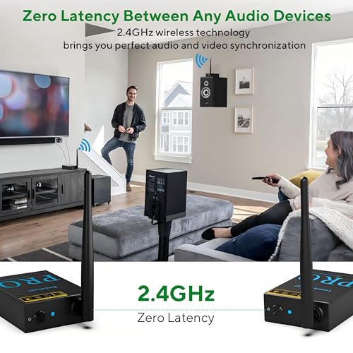 1Mii RT7066R1 2.4Ghz Wireless Audio Transmitter And Receiver,192Khz/24Bits Hifi Audio, 20Ms Low Latency,328Ft Long Range Wireless Subwoofer Kit For Speaker/Stereo/Soundbar,Optical/Coaxial/3.5Mm(Rca) Ports. thumb #2