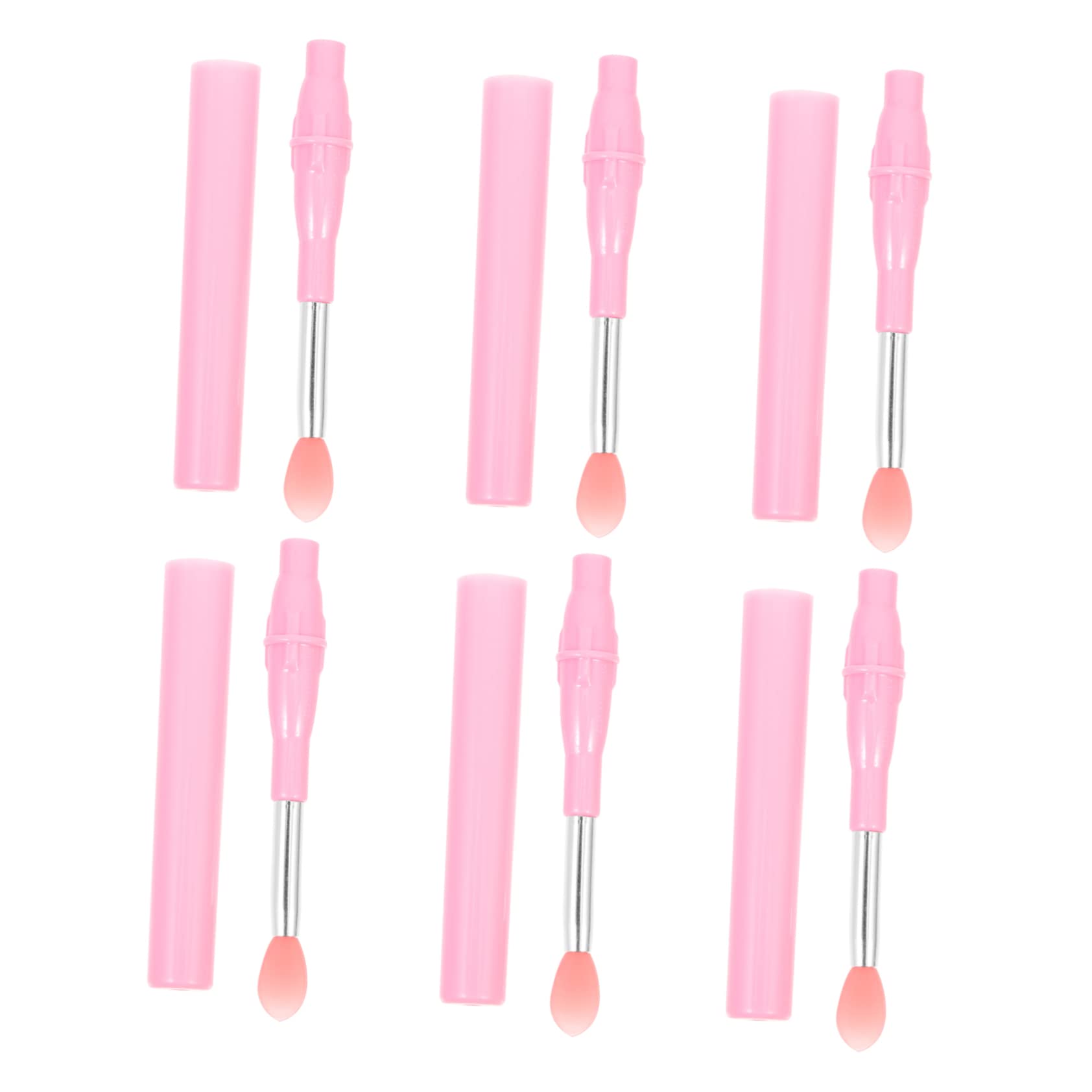 HAPINARY 6pcs Silicone Lip Brush Set Makeup Tool for Lipstick Gloss Exfoliating