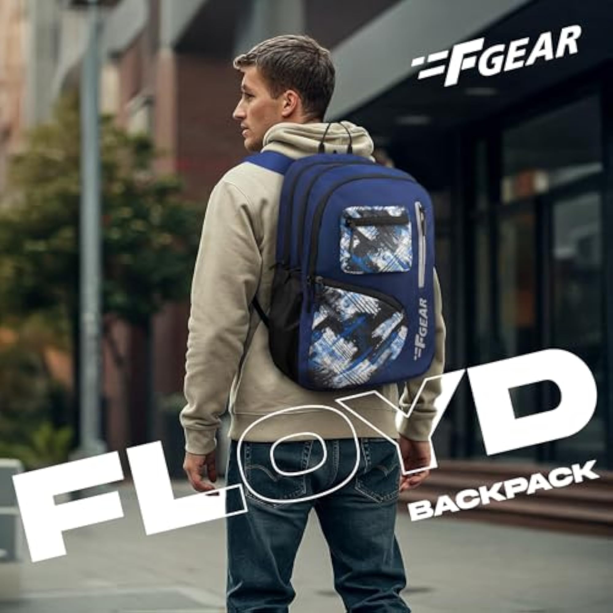 Floyd 26L Backpack, 3 Spacious Compartments & 3 Pockets