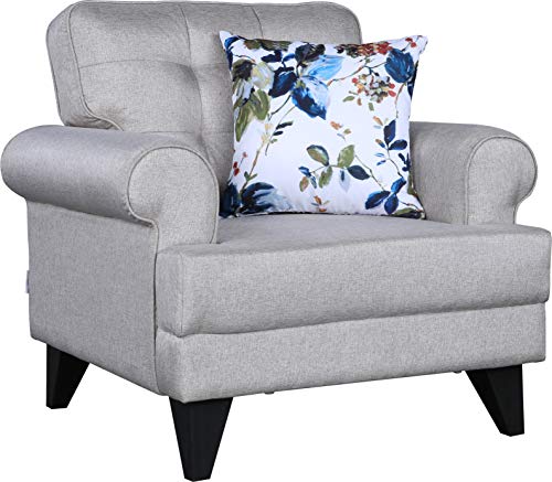 Image of Hometown Paddington Plus Fabric Single Seater Sofa in Beige Color, Large