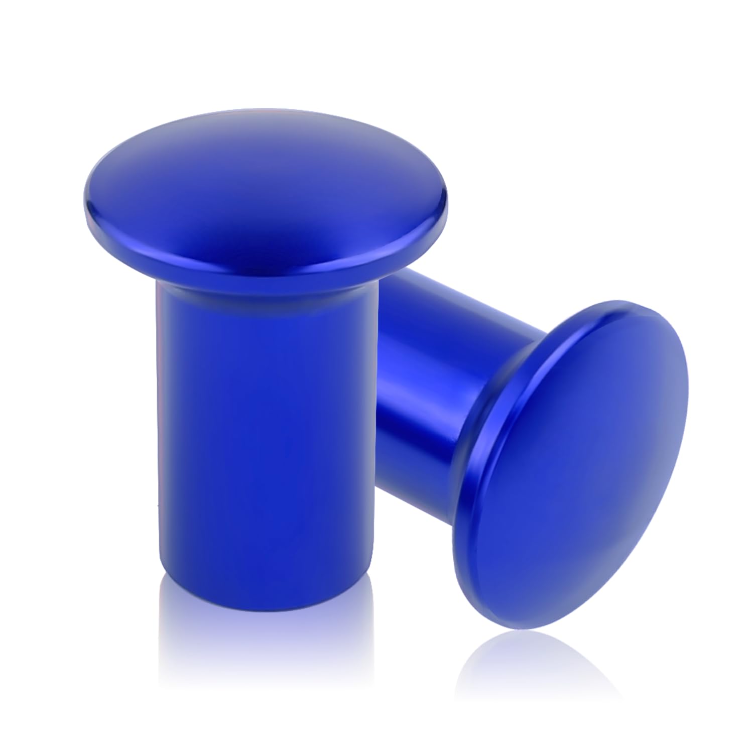 2PCS Car Drift Button Knob Compatible with Toyota GT86/BRZ/FRS,Aluminum Alloy Handbrake Cover for Replacing Damaged Car Accessories,Universal Emergency Brake Cover Turn Knob (Blue)