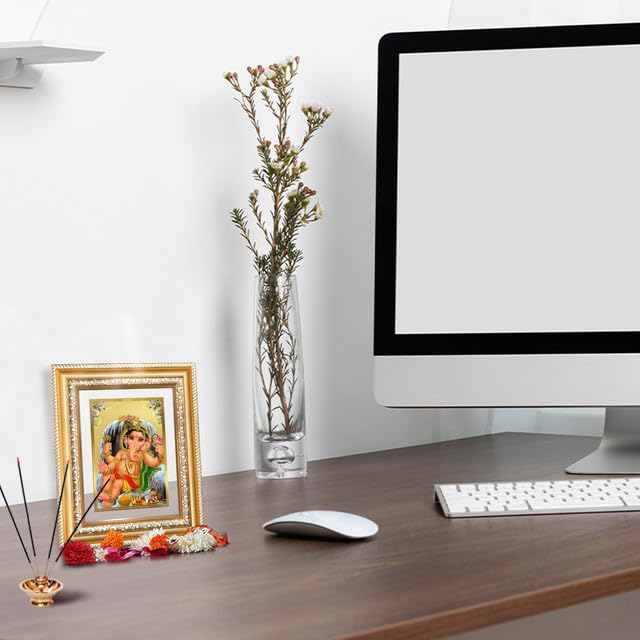 Image of DIVINITI Bal Ganesha 24K Gold Plated Foil Wall and Tabletop Photo Frame for Home Decor, Puja Room, Luxury Gifting | DG Frame 112 S2 (21.5x17.5 CM)