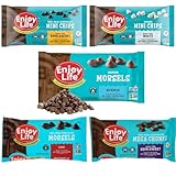 Enjoy Life Chocolate Chips Variety Pack, 5 Count (9 oz Bags) – Dark Morsels, Mini Chips, White Mini Chips & Mega Chunks – Allergy-Friendly Baking Chocolate