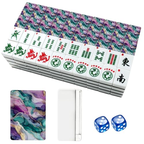 Set de Fichas American Mahjong Acrílico 166 Piezas con Dados miniatura 1