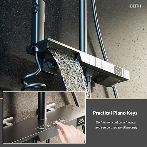 Ensemble de douche moderne avec mitigeur numérique haute précision - 3