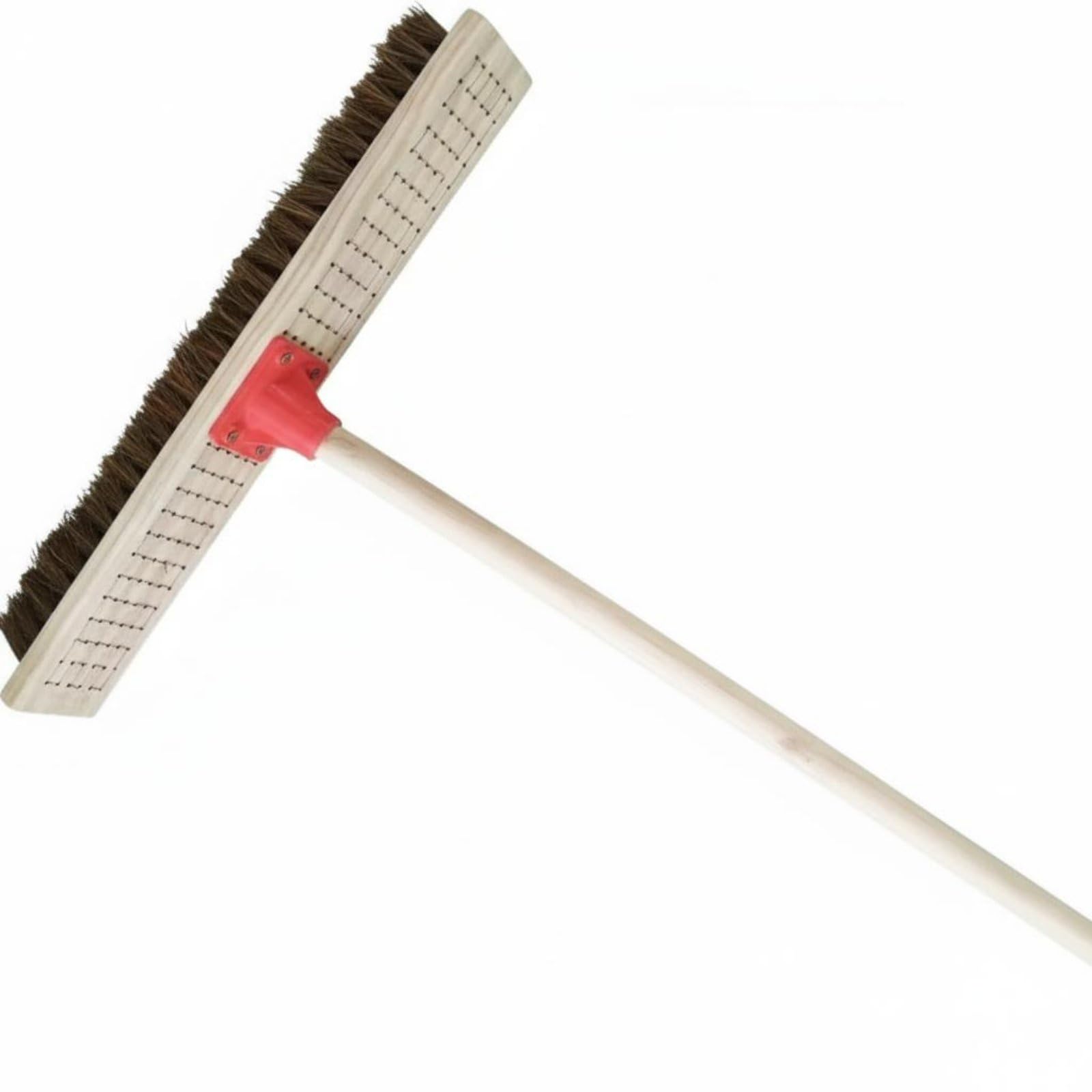 Cepillo para Limpieza de Suelos Cepillo de Fregar Escoba Cepillo Cepillo con Mango Largo Mango Ergonómico de Madera y Cabezal Sólido para Fregar, 50CM, con Asa