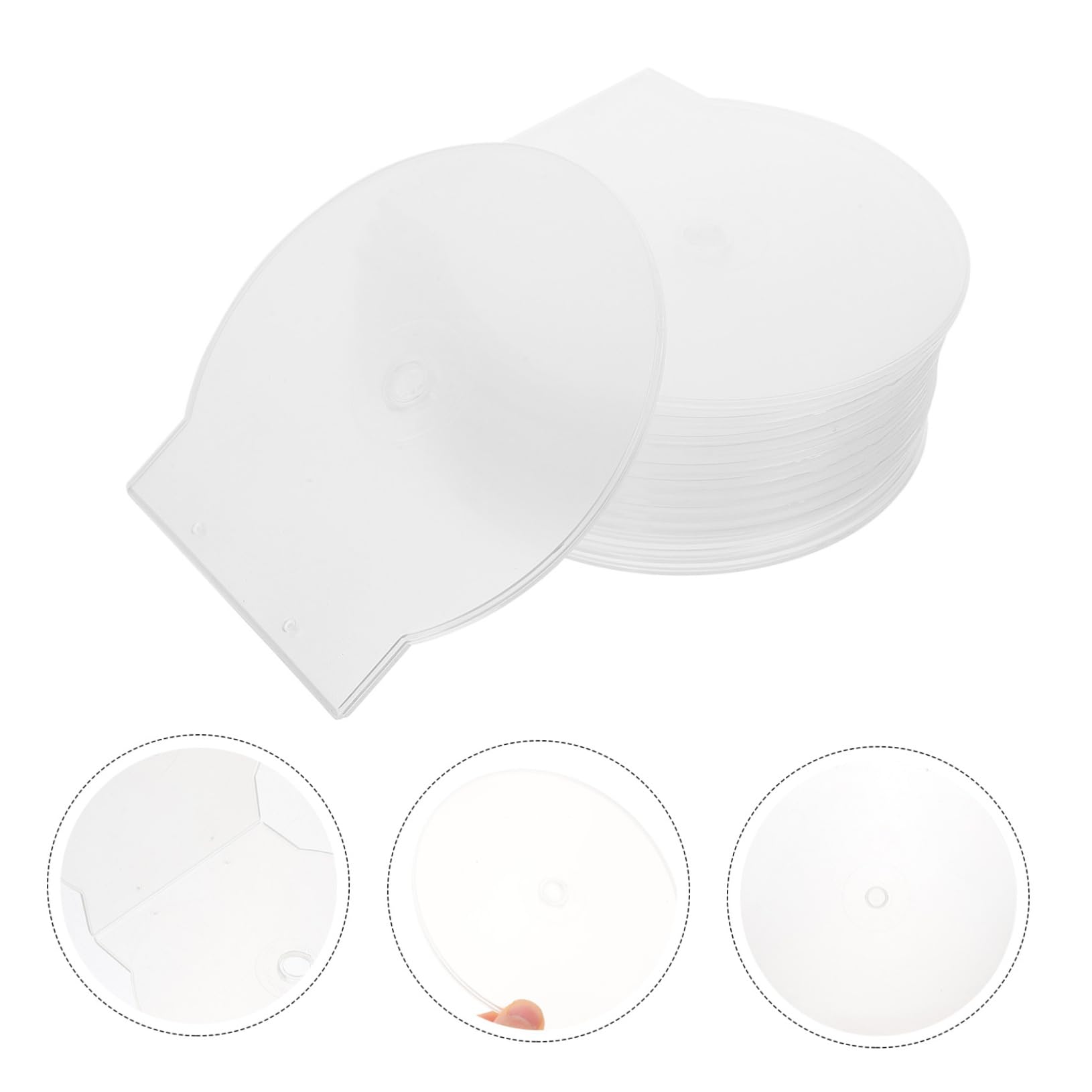 Alipis Custodia CD Rigid Plastica 50 Pezzi, Contenitore per Dischi Dvd e Cd, Porta Dischi Antigraffio Design Spesso per Organizzazione e Conservazione