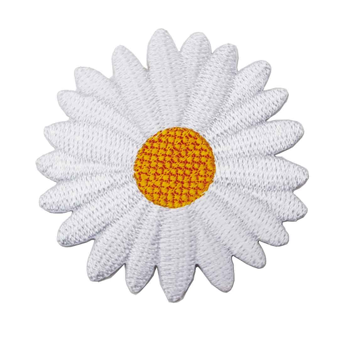 花売り　パッチ Amazon | ワッペン アップリケ パッチ マーガレット お花 植物