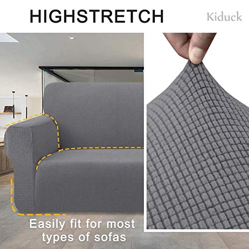 image for Kiduck High Stretch Loveseat Couch Cover Form Fit Super Soft Sofa Cove