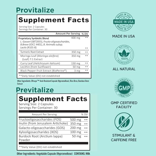BB Company Slim Gut Bundle | Menopause Prebiotics and Probiotics for Women | Gut Vitamins for Digestive Health | Supports Joint Health & Sexy Midsection | Provitalize & Previtalize | 30 Day Supply - Image 4