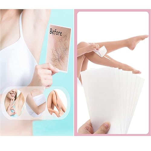 Miniatura 5 de BlingKingdom 100 tiras de cera de papel para brazos, piernas, labios, cejas, oxter de mujeres y hombres