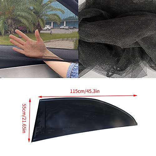 Videopup Universal Car Side Window Sun Shade, 2Pcs Car Front Window Sunshade Cover + 2Pcs Curved Rear Window Sunshade Cover #TOP5