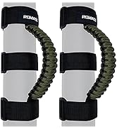 Grab Handles for Jeep Wrangler,Roll Bar Grab Handles,Paracord Material,Black/Olive,Pack of 2
