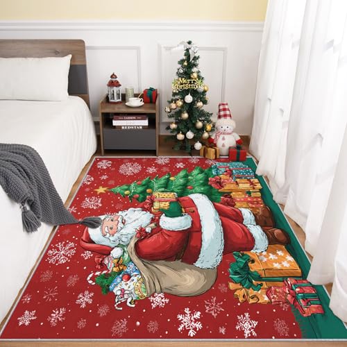 Tapis salon Père Noël lavable pour réchauffer l'ambiance de vos fêtes - 5